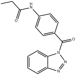 N-[4-(1H-benzotriazol-1-ylcarbonyl)phenyl]propanamide Struktur