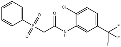 N-[2-chloro-5-(trifluoromethyl)phenyl]-2-(phenylsulfonyl)acetamide Struktur