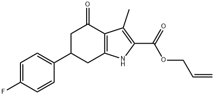 allyl 6-(4-fluorophenyl)-3-methyl-4-oxo-4,5,6,7-tetrahydro-1H-indole-2-carboxylate Struktur