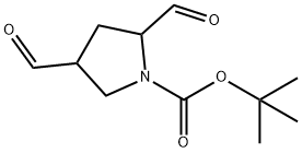 TERT-BUTYL 2,4-DIFORMYLPYRROLIDINE-1-CARBOXYLATE Struktur