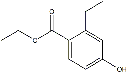 2-Ethyl-4-hydroxybenzoic acid ethyl ester Struktur