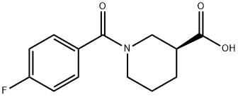 (S)-1-(4-fluorobenzoyl)piperidine-3-carboxylic acid Struktur