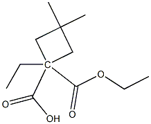 diethyl 3,3-dimethylcyclobutane-1,1-dicarboxylate Struktur