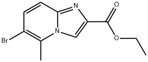 6-Bromo-5-methyl-imidazo[1,2-a]pyridine-2-carboxylic acid ethyl ester Struktur