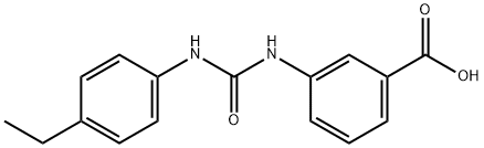 3-(3-(4-ethylphenyl)ureido)benzoic acid Struktur