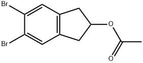 Acetic acid 5,6-dibromo-indan-2-yl ester Struktur