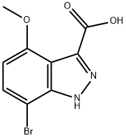 7-bromo-4-methoxy-1H-indazole-3-carboxylic acid Struktur