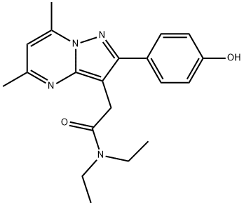 Pyrazolo[1,5-a]pyrimidine-3-acetamide,N,N-diethyl-2-(4-hydroxyphenyl)-5,7-dimethyl- Struktur