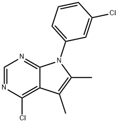 4-Chloro-7-(3-chlorophenyl)-5,6-dimethyl-7H-pyrrolo[2,3-d]pyrimidine Struktur