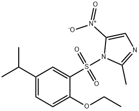 1-[(2-ethoxy-5-isopropylphenyl)sulfonyl]-5-nitro-2-methyl-1H-imidazole Struktur