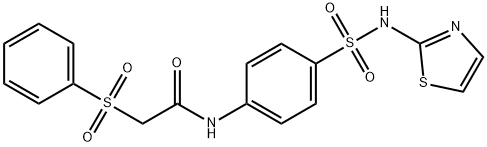 2-(phenylsulfonyl)-N-[4-(1,3-thiazol-2-ylsulfamoyl)phenyl]acetamide Structure