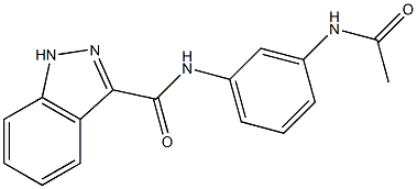 N-(3-acetamidophenyl)-1H-indazole-3-carboxamide Struktur