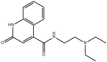 N-(2-(diethylamino)ethyl)-2-hydroxyquinoline-4-carboxamide Struktur