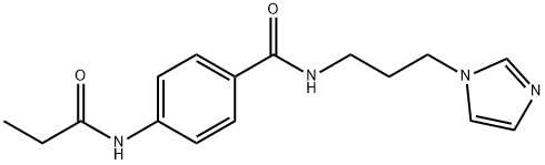 N-[3-(1H-imidazol-1-yl)propyl]-4-(propanoylamino)benzamide Struktur