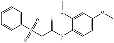 N-(2,4-dimethoxyphenyl)-2-(phenylsulfonyl)acetamide Struktur