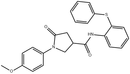 1-(4-methoxyphenyl)-5-oxo-N-[2-(phenylsulfanyl)phenyl]pyrrolidine-3-carboxamide Struktur