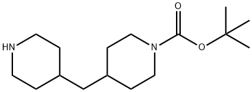 4-Piperidin-4-ylmethyl-piperidine-1-carboxylic acid tert-butyl ester Struktur