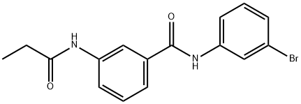 N-(3-bromophenyl)-3-(propanoylamino)benzamide Struktur