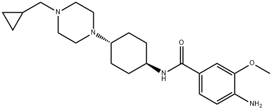 4-amino-N-(Trans-4-(4-(cyclopropylmethyl)piperazin-1-yl)cyclohexyl)-3-methoxybenzamide Struktur