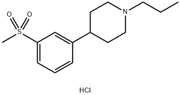 4-[3-(METHYLSULFONYL)PHENYL]-1-PROPYLPIPERIDINE, HYDROCHLORIDE Struktur