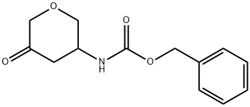 benzyl 5-oxotetrahydro-2H-pyran-3-ylcarbamate Struktur