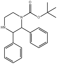 tert-butyl 2,3-diphenylpiperazine-1-carboxylate Struktur