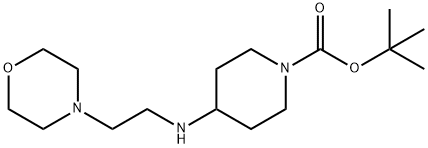 tert-butyl 4-(2-morpholinoethylamino)piperidine-1-carboxylate Struktur