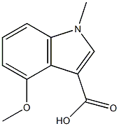 1H-Indole-3-carboxylic acid, 4-methoxy-1-methyl- Struktur