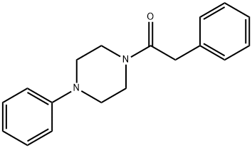 2-Phenyl-1-(4-phenylpiperazin-1-yl)ethanone Struktur