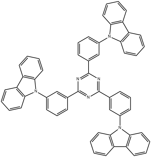 2,4,6-TRIS(3-(9H-咔唑-9-基)苯基)-1,3,5-三嗪 結(jié)構(gòu)式