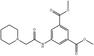 dimethyl 5-(2-(piperidin-1-yl)acetamido)isophthalate Struktur