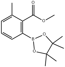 methyl 2-methyl-6-(4,4,5,5-tetramethyl-1,3,2-dioxaborolan-2-yl)benzoate Struktur