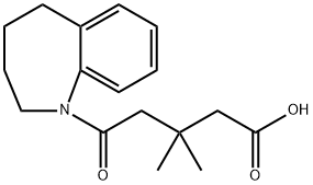 3,3-dimethyl-5-oxo-5-(2,3,4,5-tetrahydro-1H-1-benzazepin-1-yl)pentanoic acid Struktur