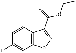 6-Fluoro-benzo[d]isoxazole-3-carboxylic acid ethyl ester Struktur