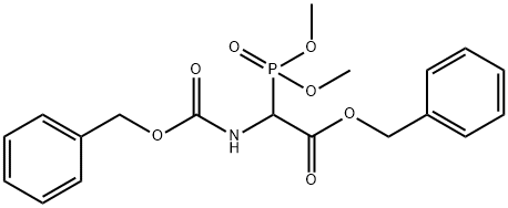 Benzyl  2-{[(benzyloxy)carbonyl]amino}-2-(dimethoxyphosphoryl)acetate Struktur