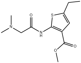 methyl 2-(2-(dimethylamino)acetamido)-5-ethylthiophene-3-carboxylate Struktur