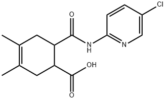 6-((5-chloropyridin-2-yl)carbamoyl)-3,4-dimethylcyclohex-3-enecarboxylic acid Struktur