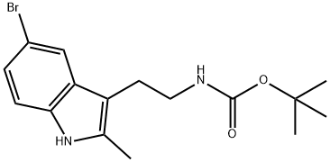 [2-(5-bromo-2-methyl-1H-indol-3-yl)ethyl]Carbamic acid 1,1-dimethylethyl ester Struktur