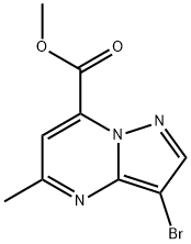 methyl 3-bromo-5-methylpyrazolo[1,5-a]pyrimidine-7-carboxylate Struktur