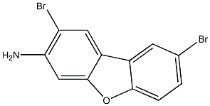 2,8-dibromo-dibenzofuran-3-ylamine Struktur