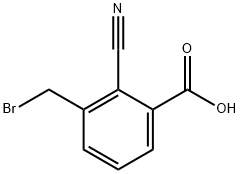 3-(bromomethyl)-2-cyanobenzoic acid Struktur