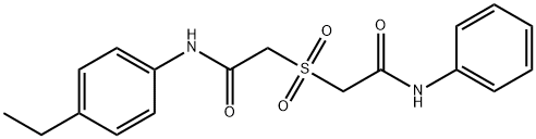 2-[(2-anilino-2-oxoethyl)sulfonyl]-N-(4-ethylphenyl)acetamide Structure