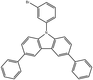 9-(3-bromophenyl)-3,6-diphenyl-9H-Carbazole Struktur