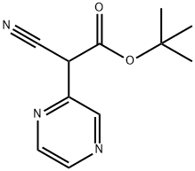 tert-butyl 2-cyano-2-(pyrazin-2-yl)acetate Struktur