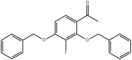 1-(2,4-Bis(benzyloxy)-3-iodophenyl)ethanone Struktur