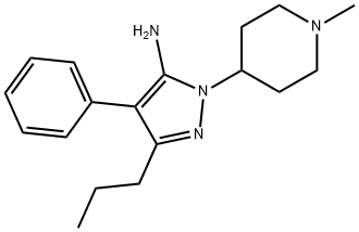 1-(1-Methylpiperidin-4-yl)-4-phenyl-3-propyl-1H-pyrazol-5-amine Struktur