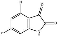 4-chloro-6-fluoroindoline-2,3-dione Struktur