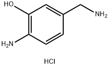 2-amino-5-(aminomethyl)phenol dihydrochloride Struktur