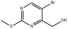 (5-bromo-2-(methylthio)pyrimidin-4-yl)methanol Struktur