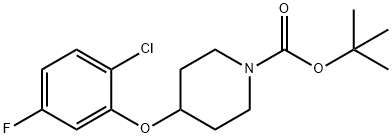 tert-butyl 4-(2-chloro-5-fluorophenoxy)piperidine-1-carboxylate Struktur